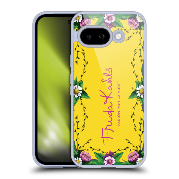 Frida Kahlo Purple Florals Frame Soft Gel Case for Google Pixel 9A