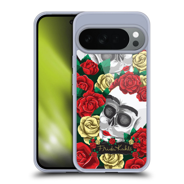 Frida Kahlo Roses Pair Skull Soft Gel Case for Google Pixel 10