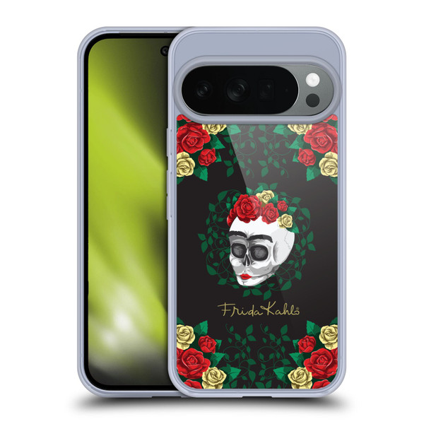 Frida Kahlo Roses Skull Bloom Soft Gel Case for Google Pixel 10