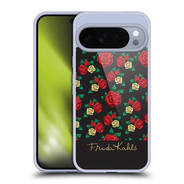 Frida Kahlo Roses Pattern Soft Gel Case for Google Pixel 10 Pro XL