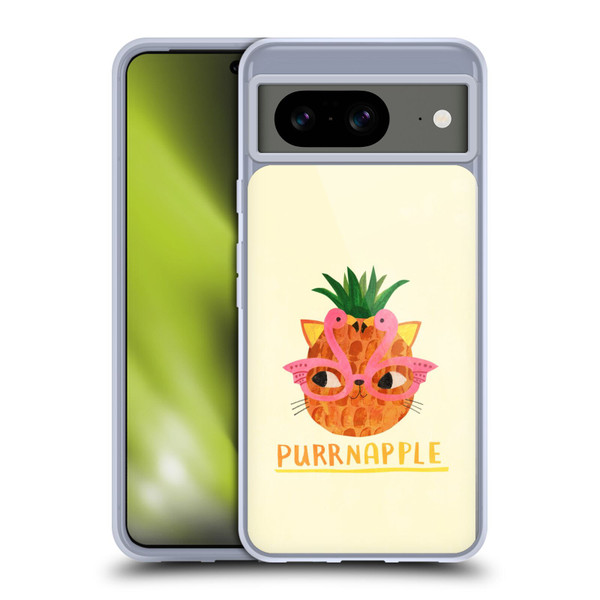 Planet Cat Puns Purrnapple Soft Gel Case for Google Pixel 8
