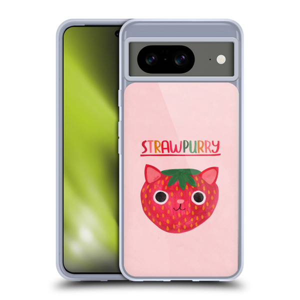 Planet Cat Puns Strawpurry Soft Gel Case for Google Pixel 8