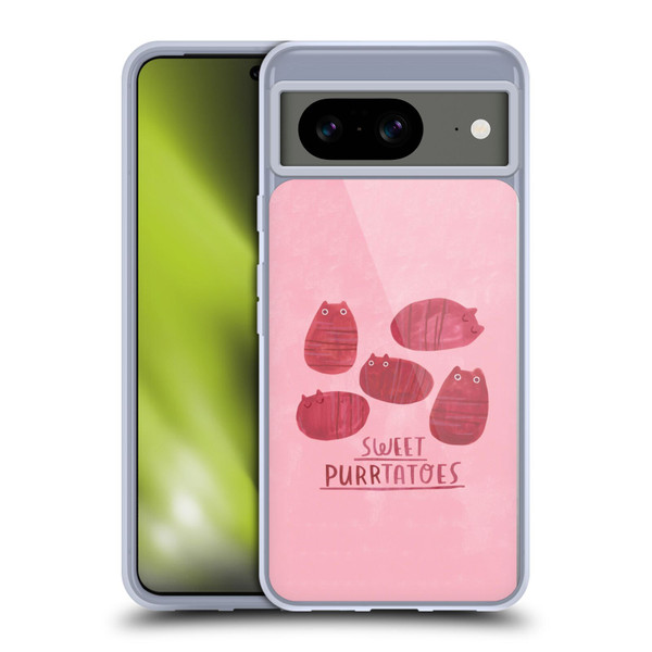 Planet Cat Puns Sweet Purrtatoes Soft Gel Case for Google Pixel 8