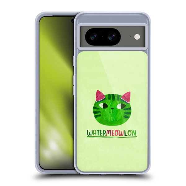 Planet Cat Puns Watermeowlon Soft Gel Case for Google Pixel 8