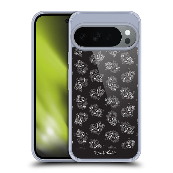 Frida Kahlo Typography Black Heart Soft Gel Case for Google Pixel 10