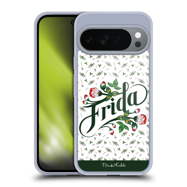 Frida Kahlo Typography Floral Soft Gel Case for Google Pixel 10