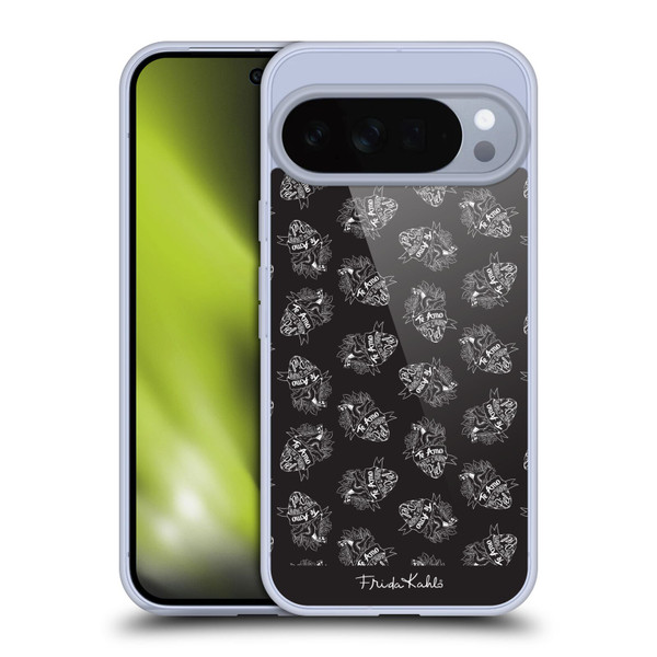 Frida Kahlo Typography Black Heart Soft Gel Case for Google Pixel 10 Pro XL