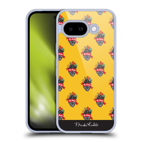 Frida Kahlo Typography Heart Pattern Soft Gel Case for Google Pixel 9A