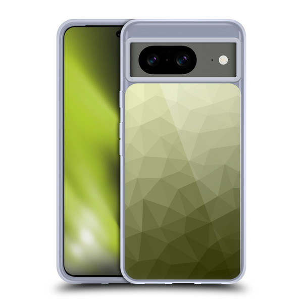 PLdesign Geometric Patterns Army Green Gradient Mesh Soft Gel Case for Google Pixel 8