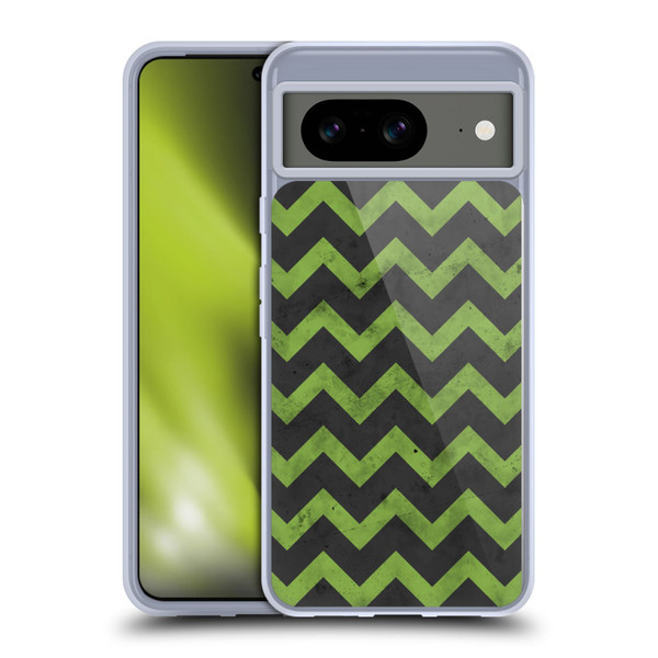 PLdesign Geometric Patterns Green Gray Vintage Soft Gel Case for Google Pixel 8