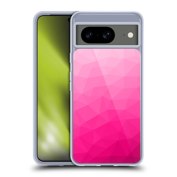 PLdesign Geometric Patterns Hot Pink Gradient Mesh Soft Gel Case for Google Pixel 8