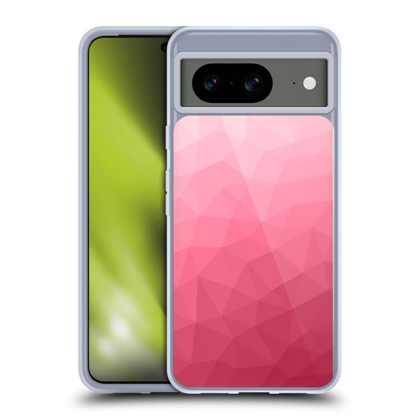 PLdesign Geometric Patterns Magenta Pink Ombre Mesh Soft Gel Case for Google Pixel 8