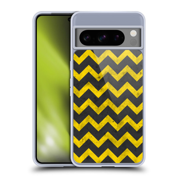 PLdesign Geometric Patterns Yellow Gray Vintage Soft Gel Case for Google Pixel 8 Pro