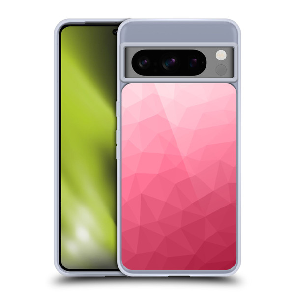 PLdesign Geometric Patterns Magenta Pink Ombre Mesh Soft Gel Case for Google Pixel 8 Pro