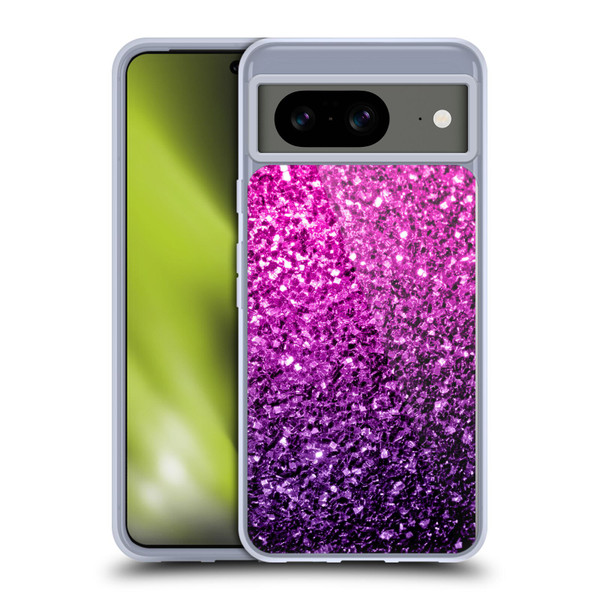 PLdesign Glitter Sparkles Purple Pink Soft Gel Case for Google Pixel 8