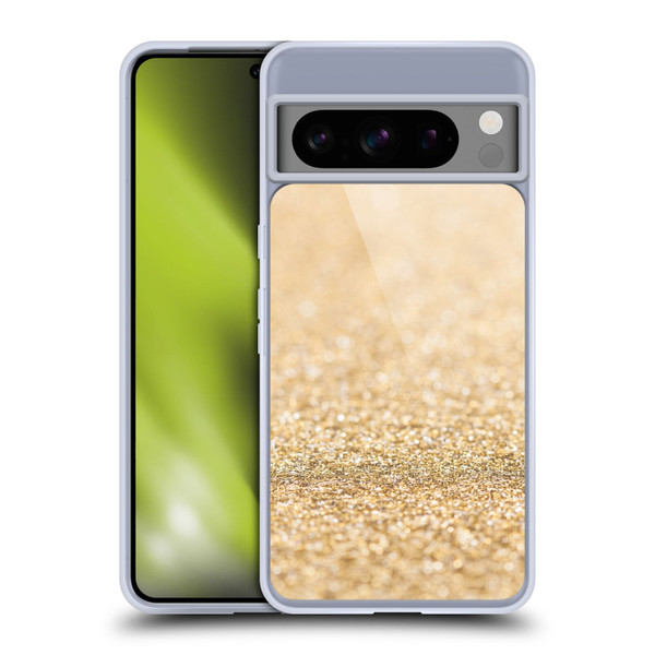 PLdesign Glitter Sparkles Champagne Gold Soft Gel Case for Google Pixel 8 Pro