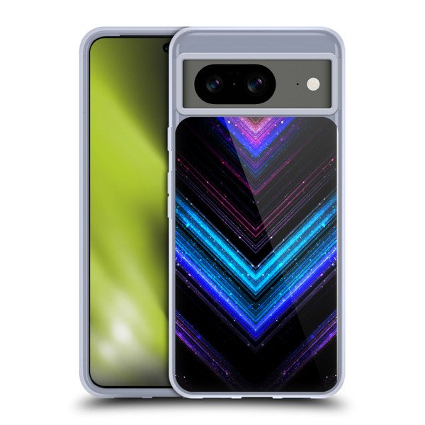 PLdesign Sparkly Metallic Blue And Purple Soft Gel Case for Google Pixel 8
