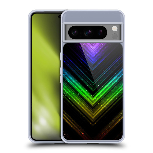 PLdesign Sparkly Metallic Rainbow Soft Gel Case for Google Pixel 8 Pro