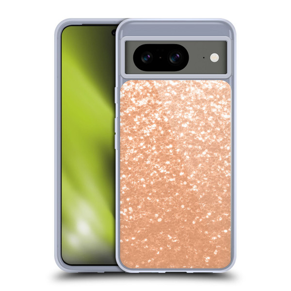 PLdesign Sparkle Prints Peach Soft Gel Case for Google Pixel 8