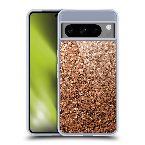 PLdesign Sparkle Prints Bronze Soft Gel Case for Google Pixel 8 Pro