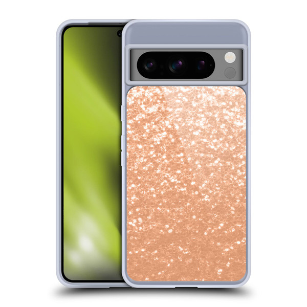 PLdesign Sparkle Prints Peach Soft Gel Case for Google Pixel 8 Pro