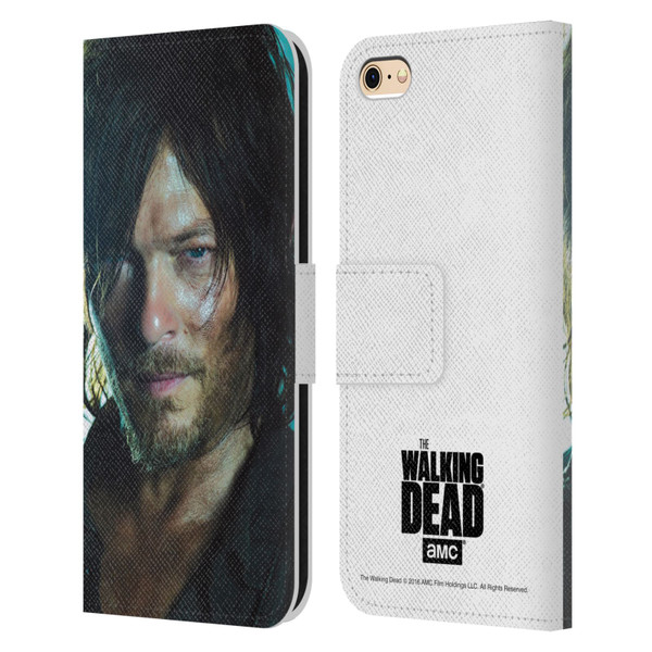 AMC The Walking Dead Characters Daryl Leather Book Wallet Case Cover For Apple iPhone 6 / iPhone 6s