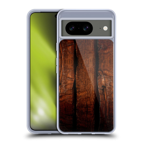 PLdesign Wood Prints Brown Rustic Ombre Soft Gel Case for Google Pixel 8