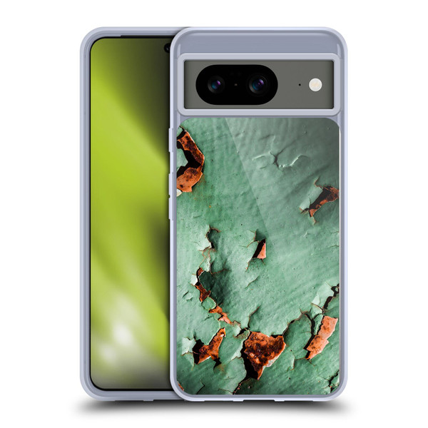 PLdesign Wood And Rust Prints Turquoise Brown Rusty Metal Soft Gel Case for Google Pixel 8