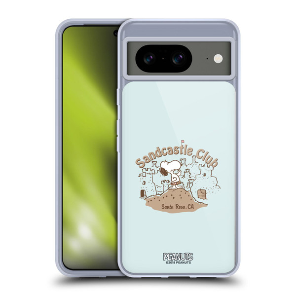 Peanuts Beach Snoopy Sand Castle Soft Gel Case for Google Pixel 8