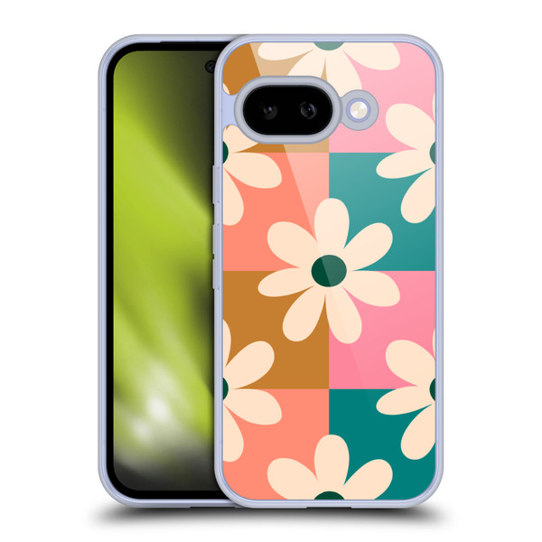 Gabriela Thomeu Retro Daisy Checkered Colors Soft Gel Case for Google Pixel 9A