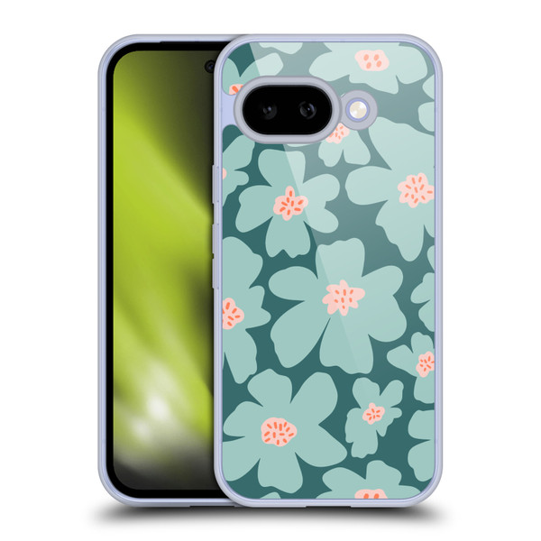 Gabriela Thomeu Retro Daisy Green Soft Gel Case for Google Pixel 9A