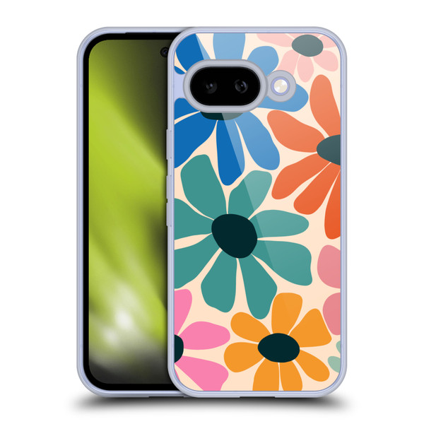 Gabriela Thomeu Retro Fun Floral Rainbow Color Soft Gel Case for Google Pixel 9A