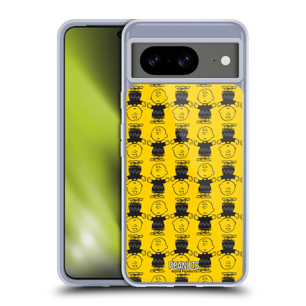 Peanuts Charlie Brown Patterns 2 Soft Gel Case for Google Pixel 8