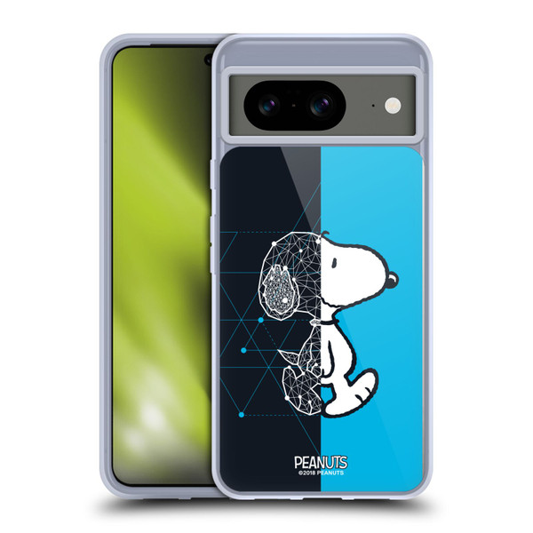 Peanuts Halfs And Laughs Snoopy Geometric Soft Gel Case for Google Pixel 8