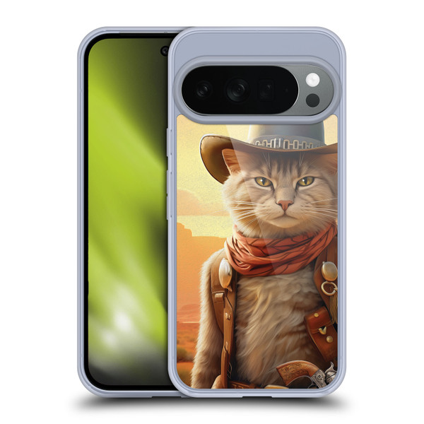 Michael David Ward Animals Kitty Cowboy Soft Gel Case for Google Pixel 10