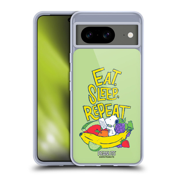 Peanuts Naturally Sweet Eat Sleep Snoopy Soft Gel Case for Google Pixel 8