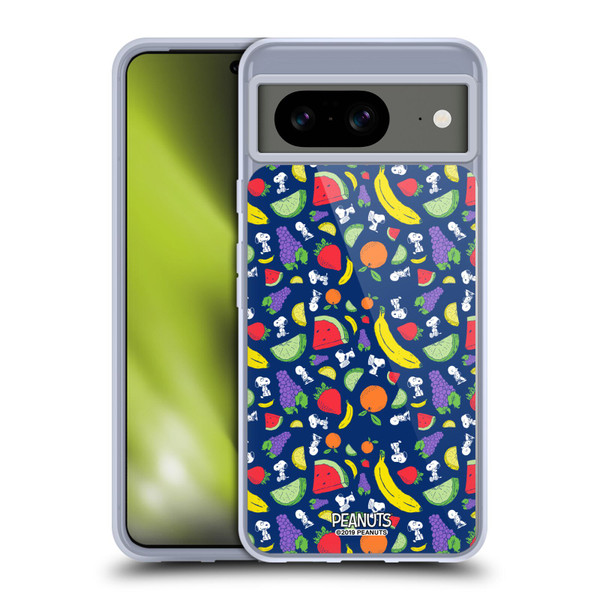 Peanuts Naturally Sweet Fruits and Snoopy Soft Gel Case for Google Pixel 8