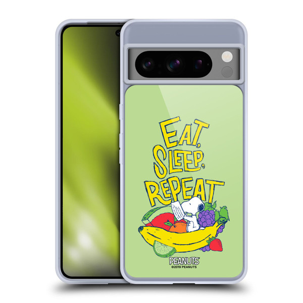 Peanuts Naturally Sweet Eat Sleep Snoopy Soft Gel Case for Google Pixel 8 Pro