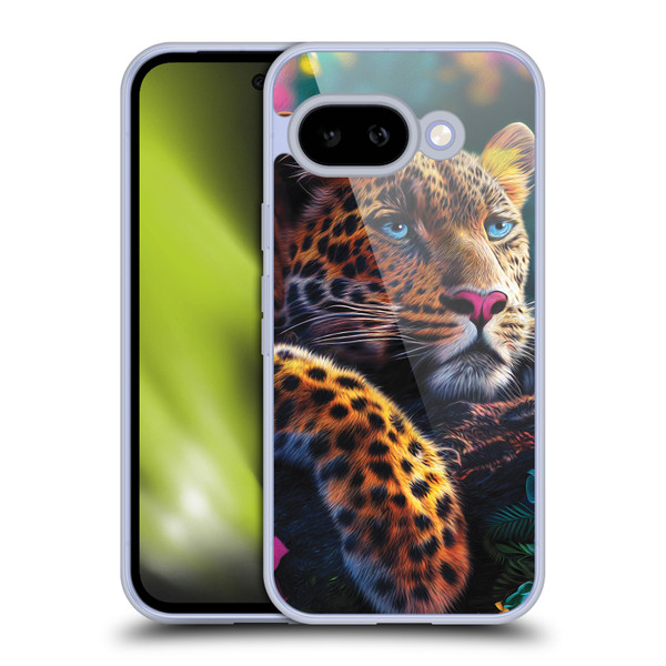 Michael David Ward Animals Reclining Leopard Soft Gel Case for Google Pixel 9A