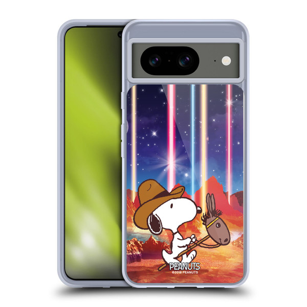 Peanuts Snoopy Space Cowboy Nebula Horse Riding Soft Gel Case for Google Pixel 8