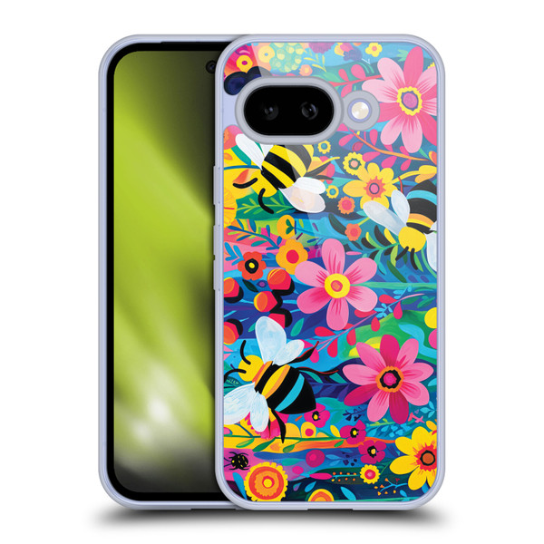 Michael David Ward Humor & Botanicals Bees and Flowers Soft Gel Case for Google Pixel 9A