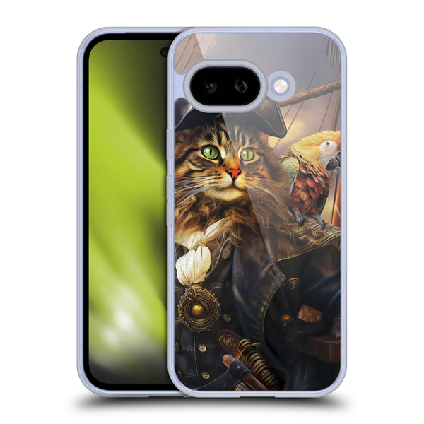 Michael David Ward Humor & Botanicals Captain Cat Soft Gel Case for Google Pixel 9A
