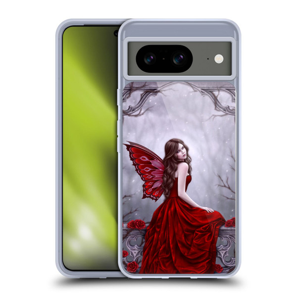 Rachel Anderson Fairies Winter Rose Soft Gel Case for Google Pixel 8