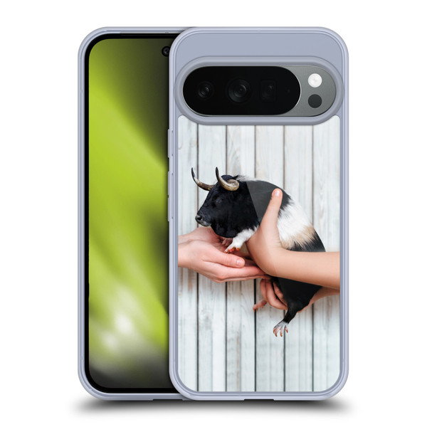 Pixelmated Animals Surreal Wildlife Guinea Bull Soft Gel Case for Google Pixel 10