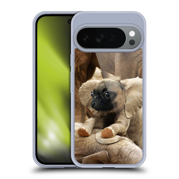 Pixelmated Animals Surreal Wildlife Pugephant Soft Gel Case for Google Pixel 10