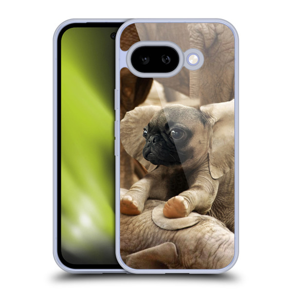Pixelmated Animals Surreal Wildlife Pugephant Soft Gel Case for Google Pixel 9A