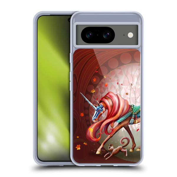 Rose Khan Unicorns Autumn Orange Soft Gel Case for Google Pixel 8