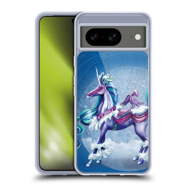 Rose Khan Unicorns Winter Blue Soft Gel Case for Google Pixel 8