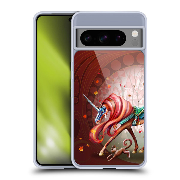 Rose Khan Unicorns Autumn Orange Soft Gel Case for Google Pixel 8 Pro