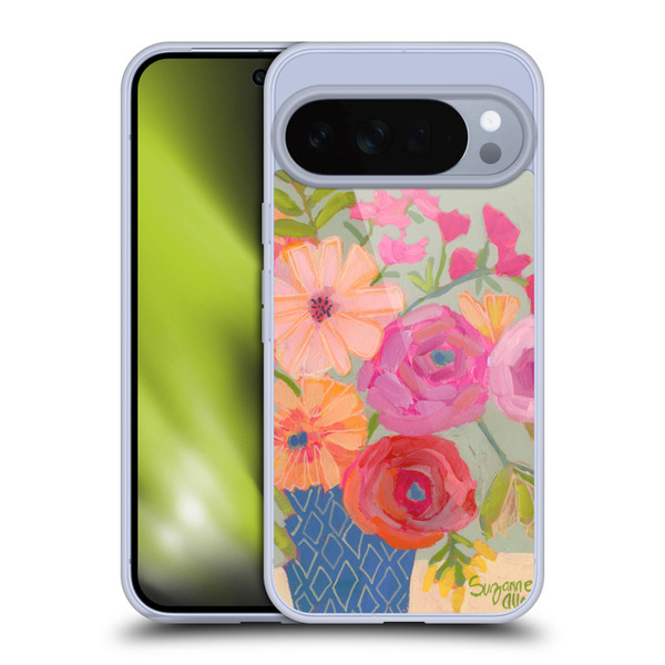Suzanne Allard Floral Graphics Blue Diamond Soft Gel Case for Google Pixel 10 Pro XL
